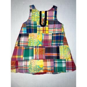 Ralph Lauren plaid patchwork  sleeveless summer dress. Baby Girl size 12 months